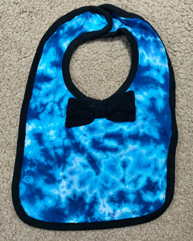 Baby Blue Tie-Dyed Bow Tie Bib (One Size)