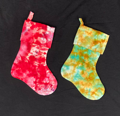 Xmas Colors Ice-dyed Christmas Stockings (set of 2)