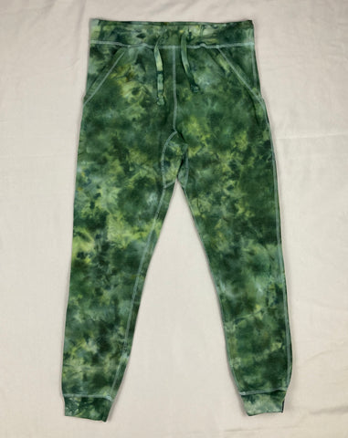 Adult Green Ice-Dyed Jogger Sweatpants, XL