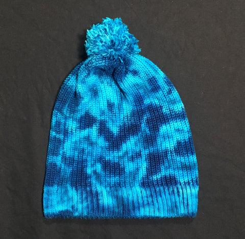 Blue Crush Tie-Dyed Knit Hat (one size)