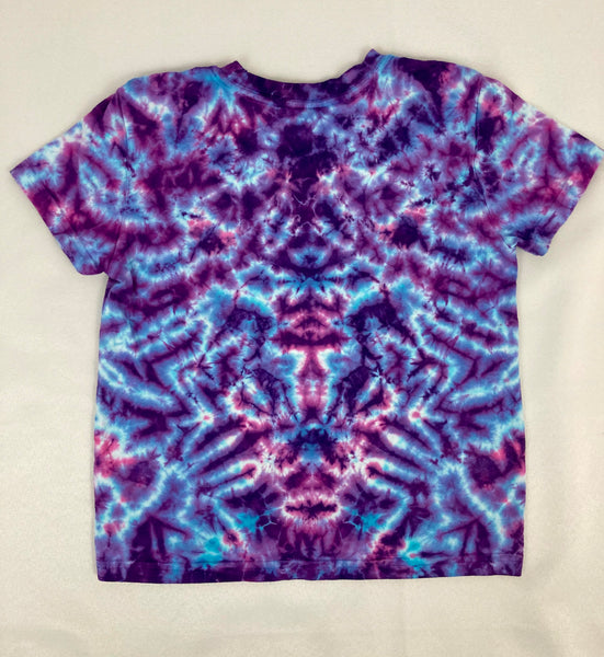 Kids Purple/Pink Mandala Tie-Dyed Tee, 7