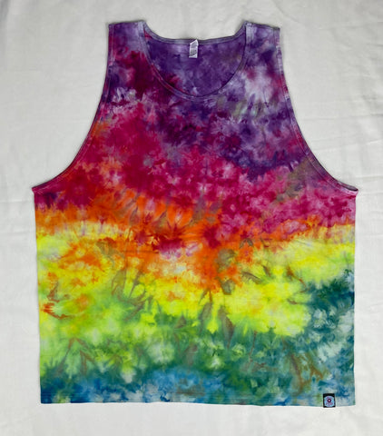 Adult Rainbow Crush Ice-dyed Tank, 3XL