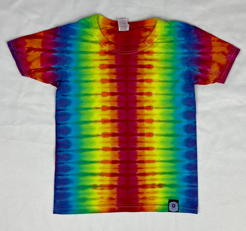 Kids Rainbow Stripe Tie-Dyed Tee, Youth XS