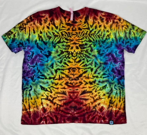 Adult Earthy Rainbow Crush Tie-Dyed Tee, 3XL