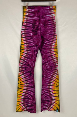 Ladies Amethyst Sunrise Tie-Dyed Yoga Pants, XL