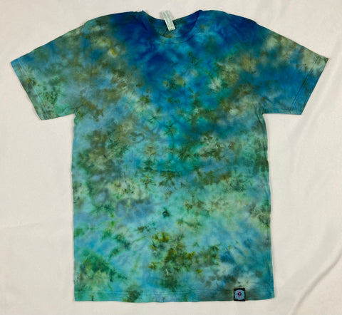 Adult Blue/Green Ice-Dyed Tee, M