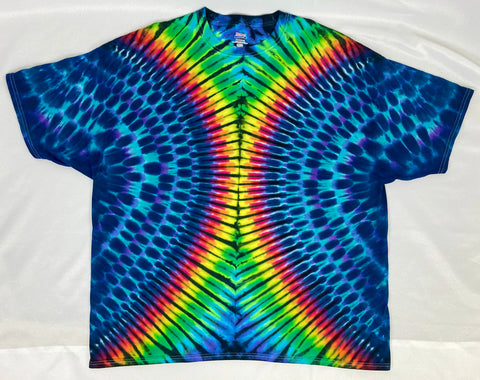 Adult Rainbow Hourglass Tie-Dyed Tee, 4X