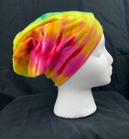 Rainbow Tie-Dyed Slouchy Beanie - Small (youth 12)