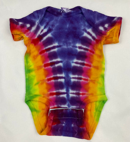 Baby Purple/Rainbow Tie-Dyed Bodysuit, Newborn