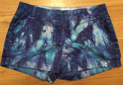 Women's J.Crew Blue/Purple Tie-Dyed Shorts, 2