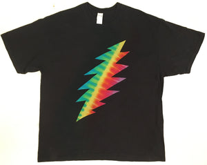 Adult Creo Bolt Rainbow/Black Tie-Dyed Tee, 2X