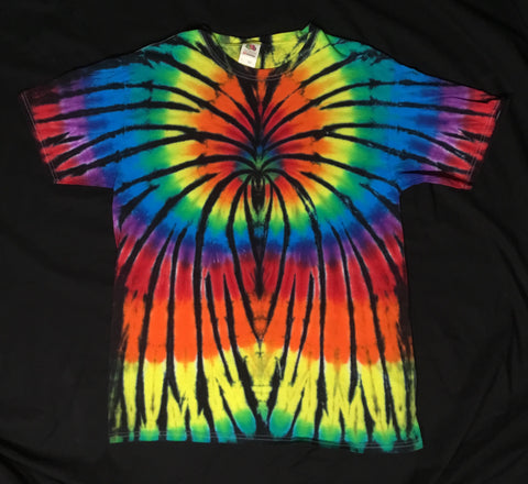 Adult Rainbow Spider Tie-Dyed Tee, L