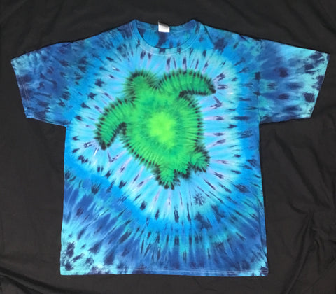 Adult Sea Turtle Tie-Dyed Tee, XL