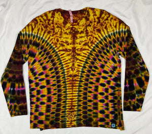 Adult Sunrise/Fire Tie-Dyed Longsleeve Tee, XL