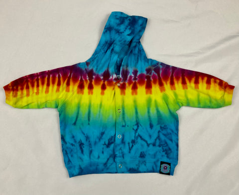 Baby Blue/Rainbow Tie-dyed Jacket, 6M - 12M