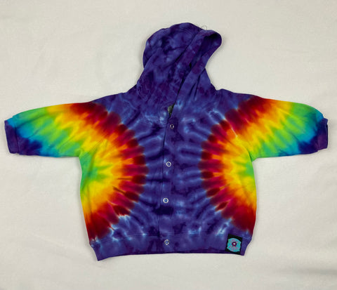 Baby Purple/Rainbow Tie-dyed Jacket, 6M