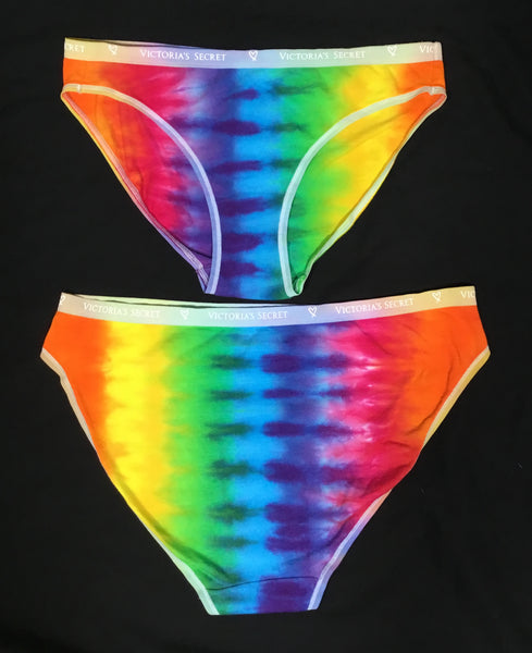 New Tie-Dye Ladies Underwear Cotton Panties - Rainbow Stripe