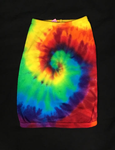 Doggie Rainbow Spiral Tie-Dyed Tank, L