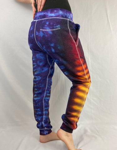 Adult Purple Sunset Tie-Dyed Jogger Sweatpants, S