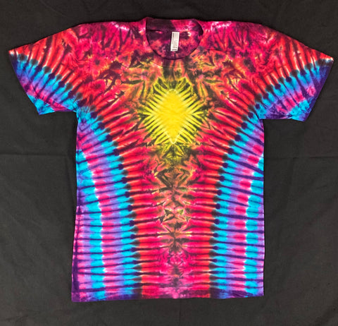 Adult Sunset/Fire Diamond Tie-Dyed Tee, S