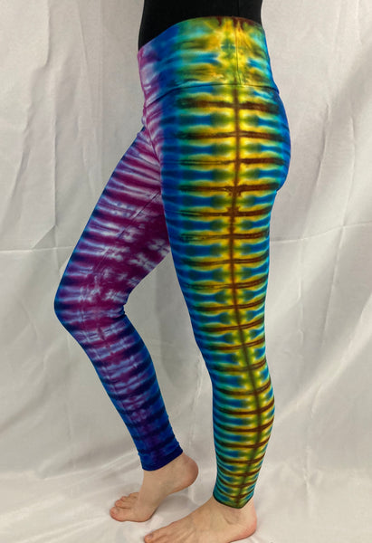 Ladies Earthtone Tie-Dyed Leggings, XL